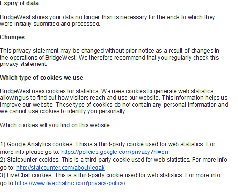 Privacy policy
